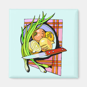 Scheiben und Kartoffeln Magnet