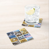 Scheiben von Chicago Rechteckiger Pappuntersetzer (Vor Ort)