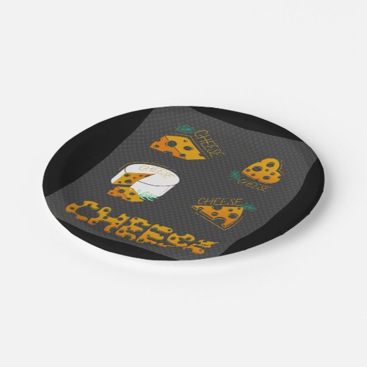 Scheiben von Käsepapier-Tellern Pappteller (Schrägansicht)