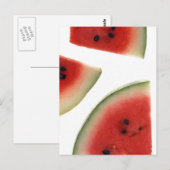 Scheiben von Watermelon Postkarte (Vorne/Hinten)