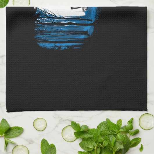 ScheibenGolf in den Wald Langschlauch Geschirrtuch (Gefaltet)