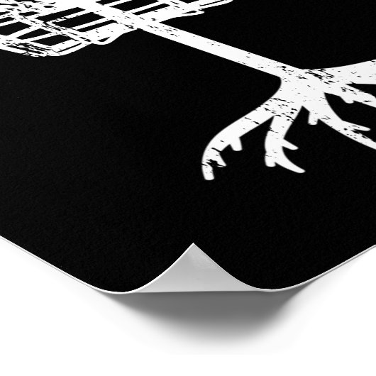 Scheibengolf-Zielbaum-Korbwaldwaldwaldwald Poster (Ecke)