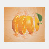 Scheibenorange Lebendig und Erfrischend Benutzerde Fleecedecke (Vorderseite (Horizontal))