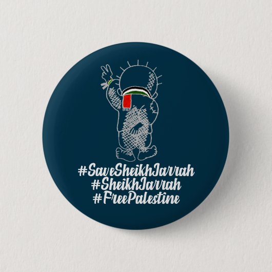 Scheich Dscharrah Freies Palästina Palästinenser Button (Vorderseite)