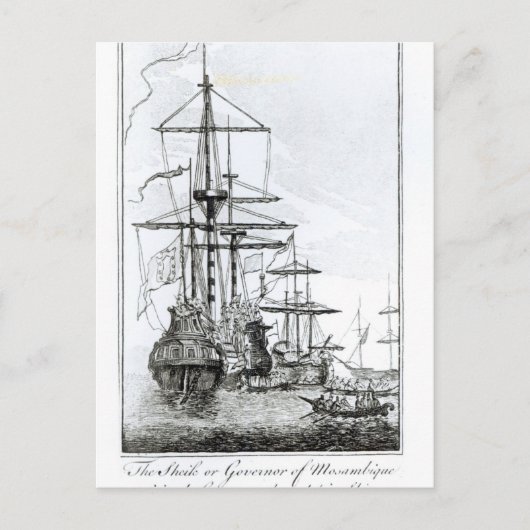 Scheich oder Gouverneur von Mosambik Postkarte (Vorderseite)