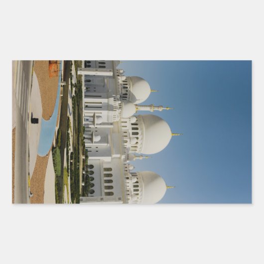 Scheich Zayed Grand Mosque, Abu Dhabi Rechteckiger Aufkleber (Vorderseite)