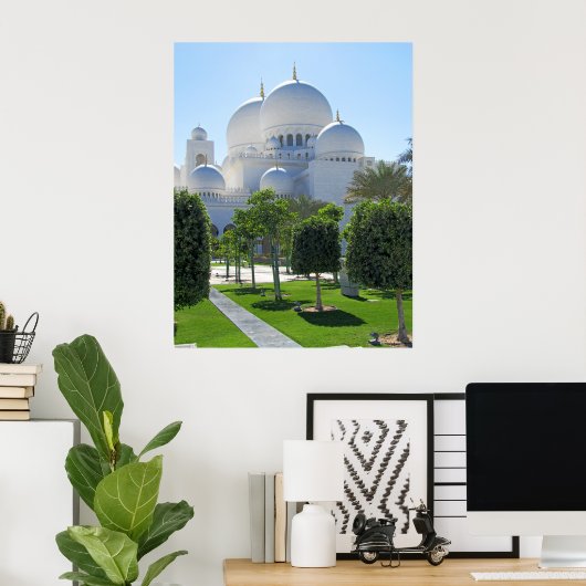 Scheich Zayed Grand Mosque domes 1 Poster (Heimbüro)