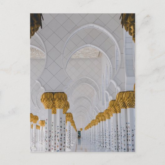 Scheich Zayed Grand Mosque Säulen, Abu Dhabi Postkarte (Vorderseite)