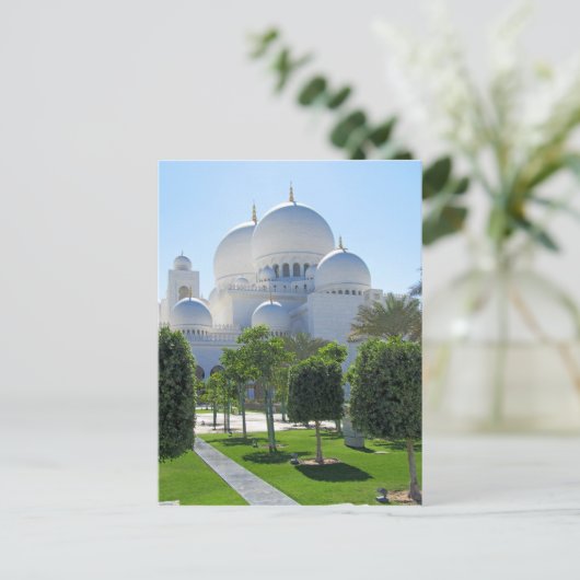 Scheich Zayed Grand Mosque wölbt sich 1 Postkarte (Stehend Vorderseite)