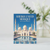 Scheich-Zayed-Großmoschee Vereinigte Arabische Emi Postkarte (Stehend Vorderseite)