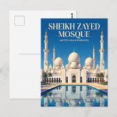 Scheich-Zayed-Großmoschee Vereinigte Arabische Emi Postkarte (Vorne/Hinten)