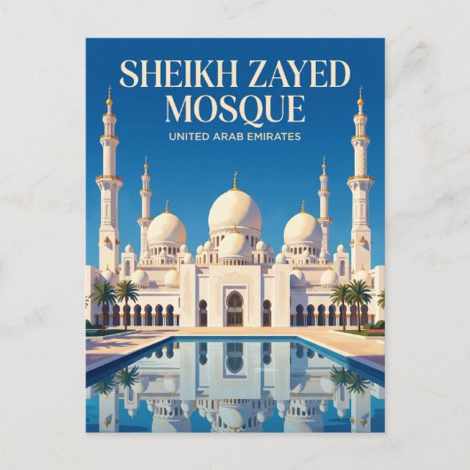 Scheich-Zayed-Großmoschee Vereinigte Arabische Emi Postkarte (Vorderseite)