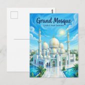 Scheich-Zayed-Großmoschee Vereinigte Arabische Emi Postkarte (Vorne/Hinten)