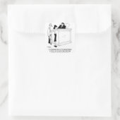 Scheidung Cartoon 6485 Quadratischer Aufkleber (Tasche)