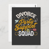 Scheidung der Ehefrau Trennung Lady Freundschaftsu Postkarte (Vorne/Hinten)