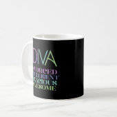 Scheidung Diva Scheidung Intelligent Vivacious Awe Kaffeetasse (Vorderseite Links)