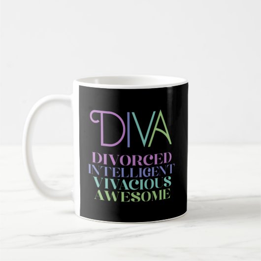 Scheidung Diva Scheidung Intelligent Vivacious Awe Kaffeetasse (Links)