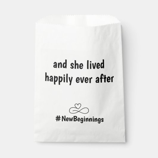 Scheidung Geschenk neue Anfangs Scheidung AF Geschenktütchen (Vorderseite)