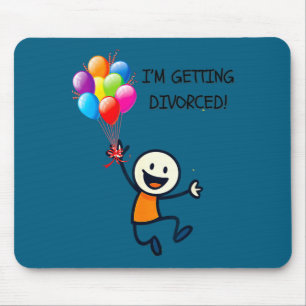 Scheidung kriegt glückliche Person Mousepad