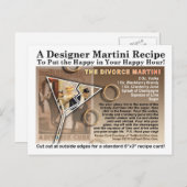 Scheidung Martini Rezept Postkarte (Vorne/Hinten)