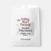 Scheidung Party Celebration Ex Hubby Start Packing Geschenktütchen (Vorderseite)