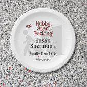 Scheidung Party Celebration Ex Hubby Start Packing Pappteller