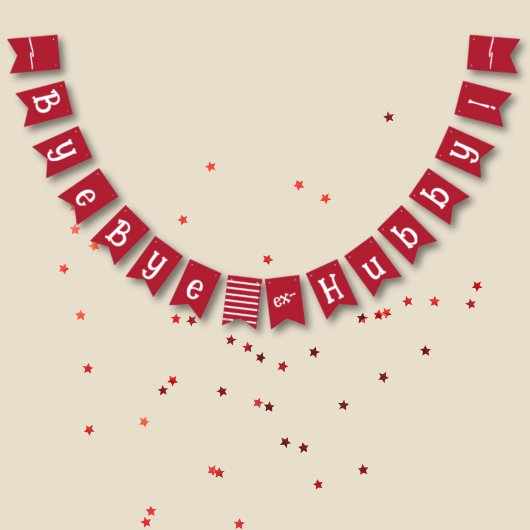 Scheidung Party Celebration Ex Hubby Start Packing Wimpelkette