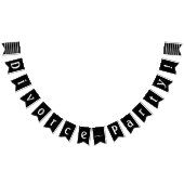 Scheidung Party Celebration Schwarz-weiß Wimpelkette (Alle)