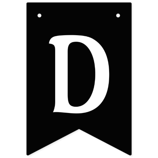 Scheidung Party Celebration Schwarz-weiß Wimpelkette (Zweite Fahne)