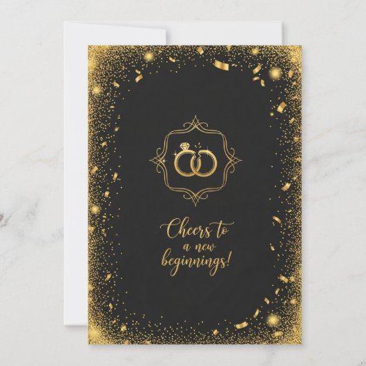 Scheidung Party Einladung - Ich tue, ich habe geta (Rückseite)