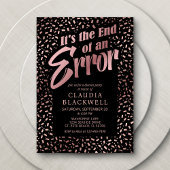 Scheidung Party Rose Gold Confetti Einladung