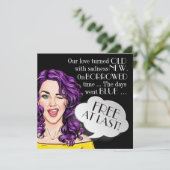 Scheidung Party Zeit Pop Einladung (Stehend Vorderseite)