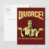Scheidung Postkarte (Vorne/Hinten)