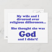 Scheidung Postkarte (Vorne/Hinten)