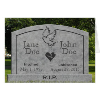 Scheidung - RIP Karte - ändern Sie Text