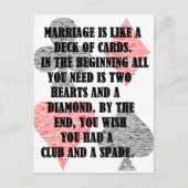 Scheidung: Spaß Postkarte (Vorderseite)