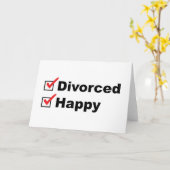 Scheidung und glücklich karte (Gelbe Blume)