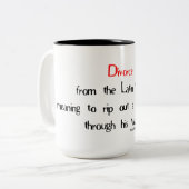 Scheidung von der lateinischen Wortbedeutung Zweifarbige Tasse (Vorderseite Links)