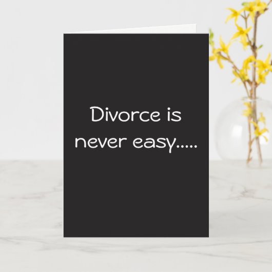 Scheidungs-Beileids-Karte Karte (Gelbe Blume)