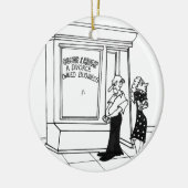 Scheidungs-Cartoon 2458 Keramik Ornament (Links)