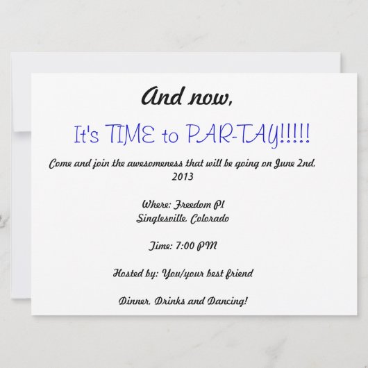 Scheidungs-Einladung Einladung (Rückseite)