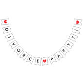 "Scheidungs-Party-" Fahne Wimpelkette (Alle)