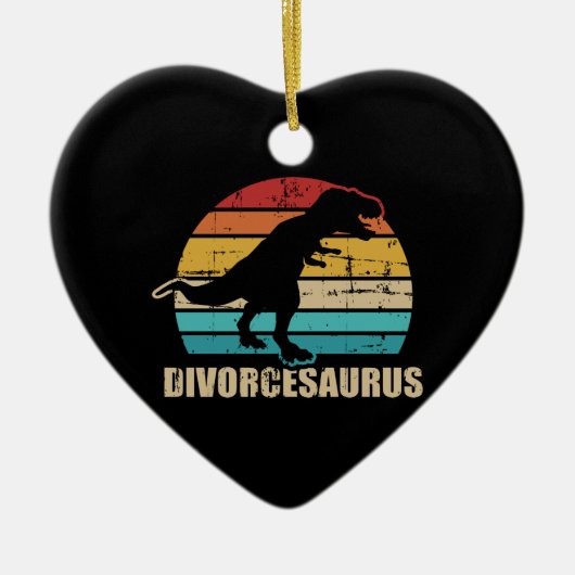 Scheidungsaurus Keramik Ornament (Vorne)