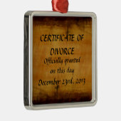 Scheidungsbescheinigung Silbernes Ornament (Rechts)