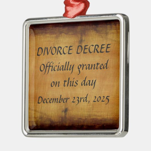 Scheidungsbeschluss Ornament Aus Metall (Links)