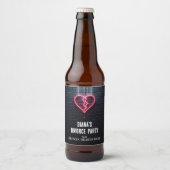 Scheidungsfeier bei gebrochenem Herzen Bierflaschenetikett (Vorderseite)