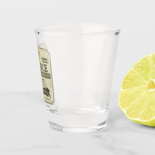 Scheidungsglas Spaß Shot Glass Schnapsglas (Rechts)