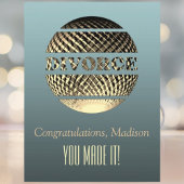 Scheidungsgrüßkarte Gold Platin Dankeskarte