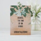 Scheidungskarte Dankeskarte (Stehend Vorderseite)