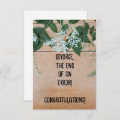 Scheidungskarte Dankeskarte (Vorne/Hinten)